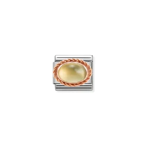 Charm, Composable Link, Rosegold with Citrine