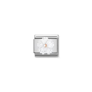 Charm, Composable Link, Flower in Mother of Pearl
