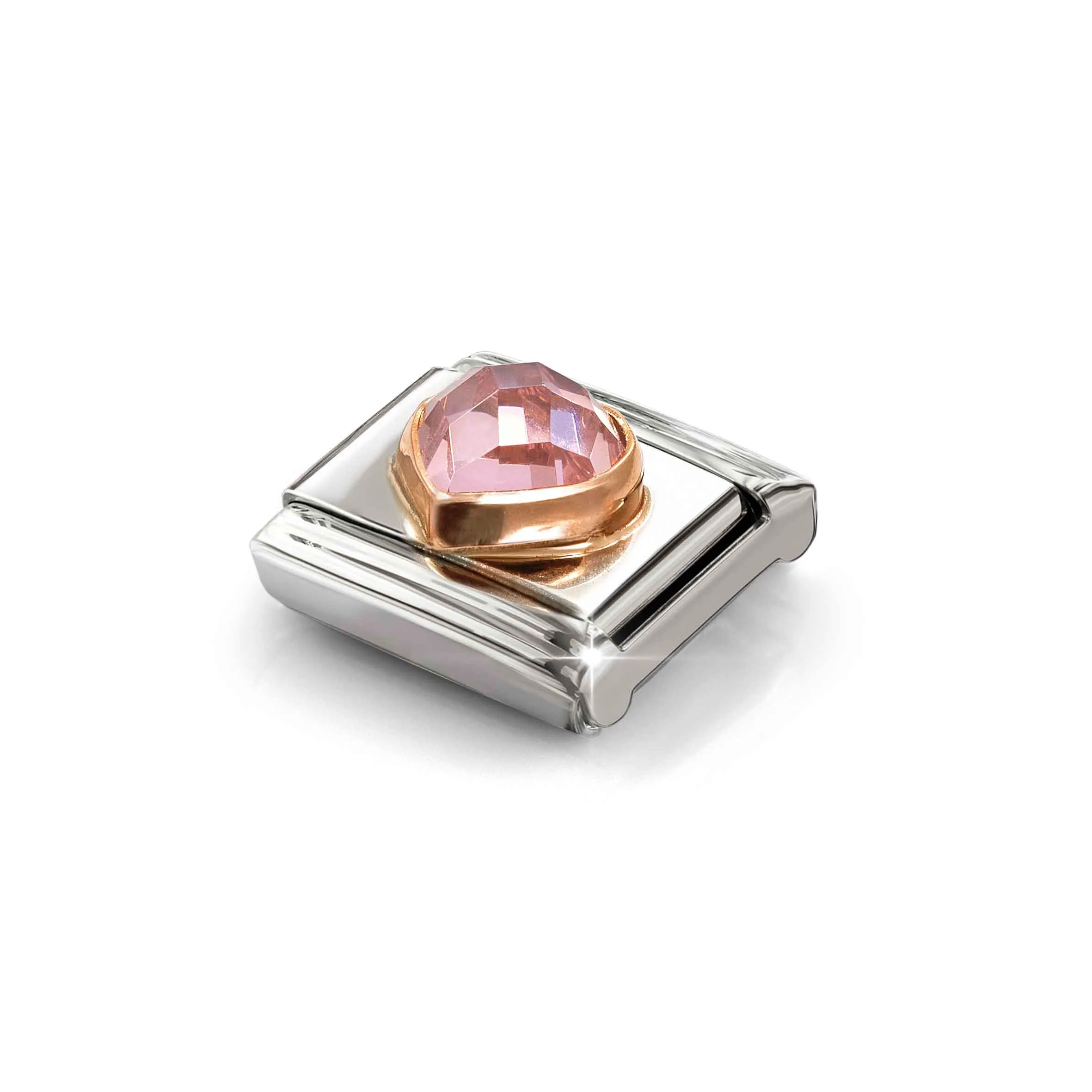 Charm, Composable Link, Heart with Pink CZ - Nomination Qatar Charm, Composable Link, Heart with Pink CZ - Image 5