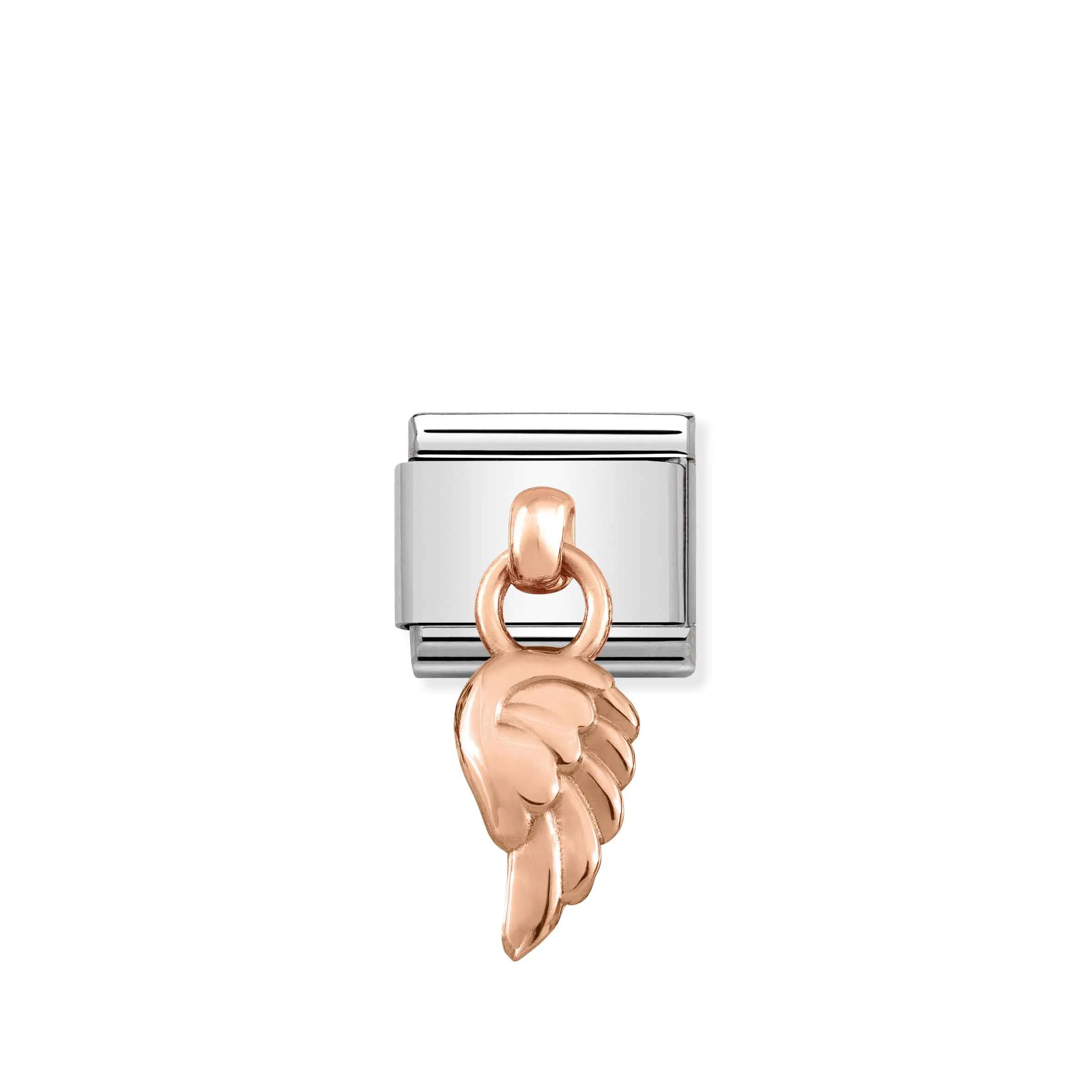 Charm, Composable Link, Rose Gold Wing Pendant - Nomination Qatar Charm, Composable Link, Rose Gold Wing Pendant