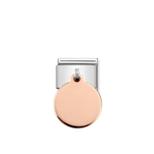 Charm, Composable Link, Round Pendant in Rose Gold