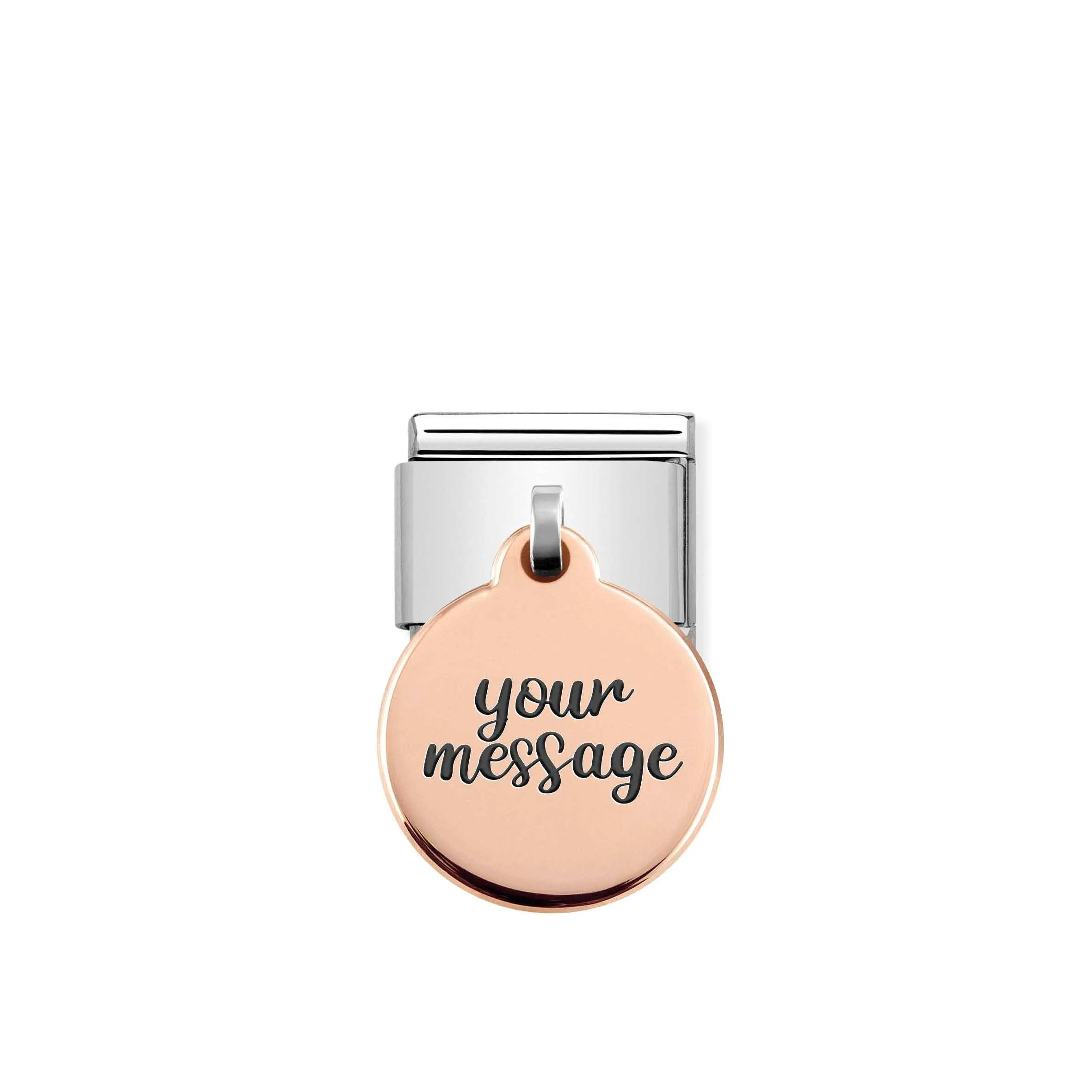 Charm, Composable Link, Round Pendant in Rose Gold - Nomination Qatar Charm, Composable Link, Round Pendant in Rose Gold - Image 4
