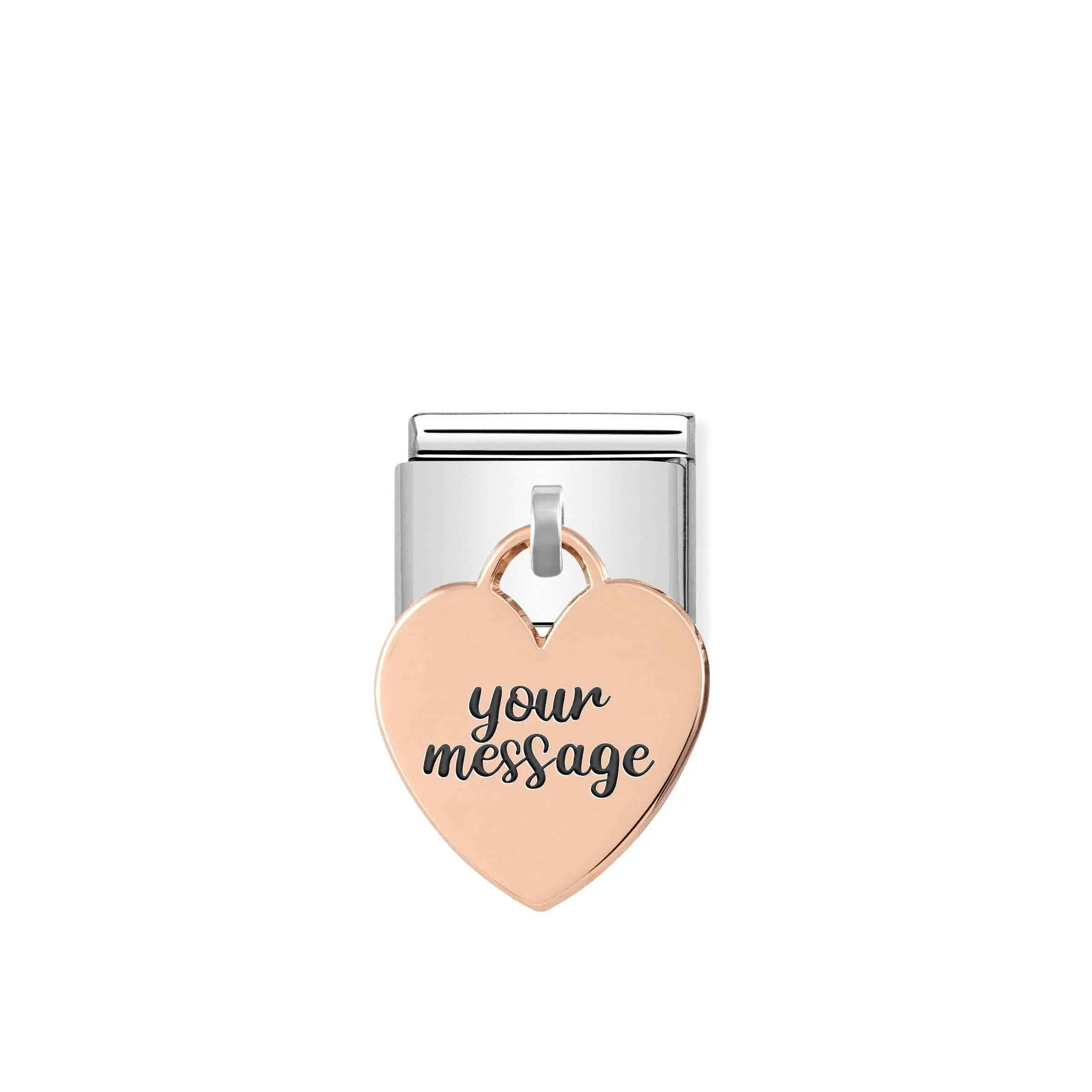 Charm, Composable Link, Heart Pendant in Rose Gold - Nomination Qatar Charm, Composable Link, Heart Pendant in Rose Gold - Image 4