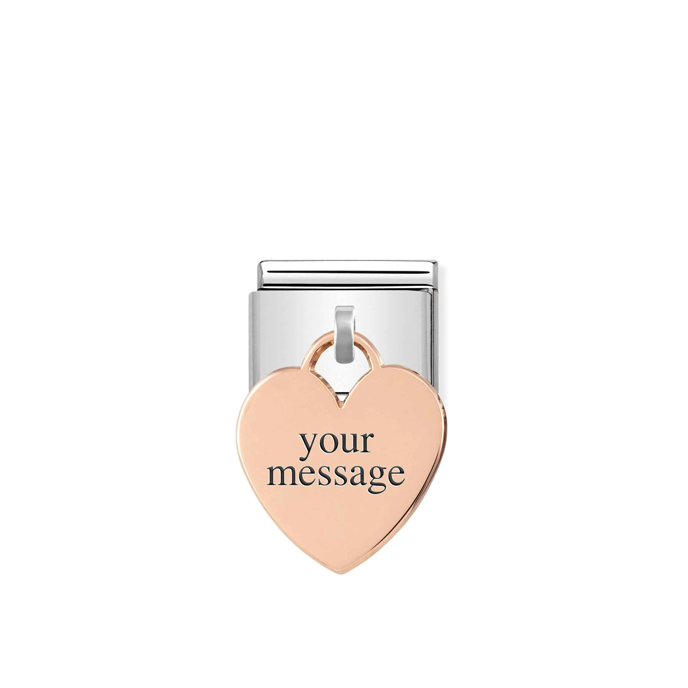 Charm, Composable Link, Heart Pendant in Rose Gold - Nomination Qatar Charm, Composable Link, Heart Pendant in Rose Gold - Image 5