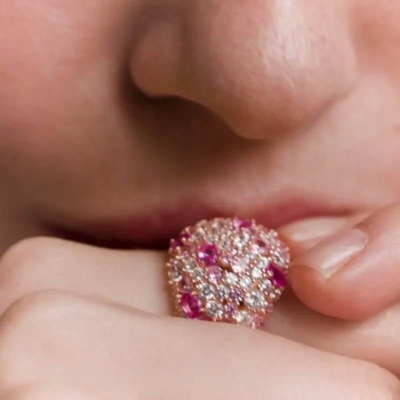 Mosaica ring, 50 coloured CZ - Nomination Qatar Mosaica ring, 50 coloured CZ - Image 4
