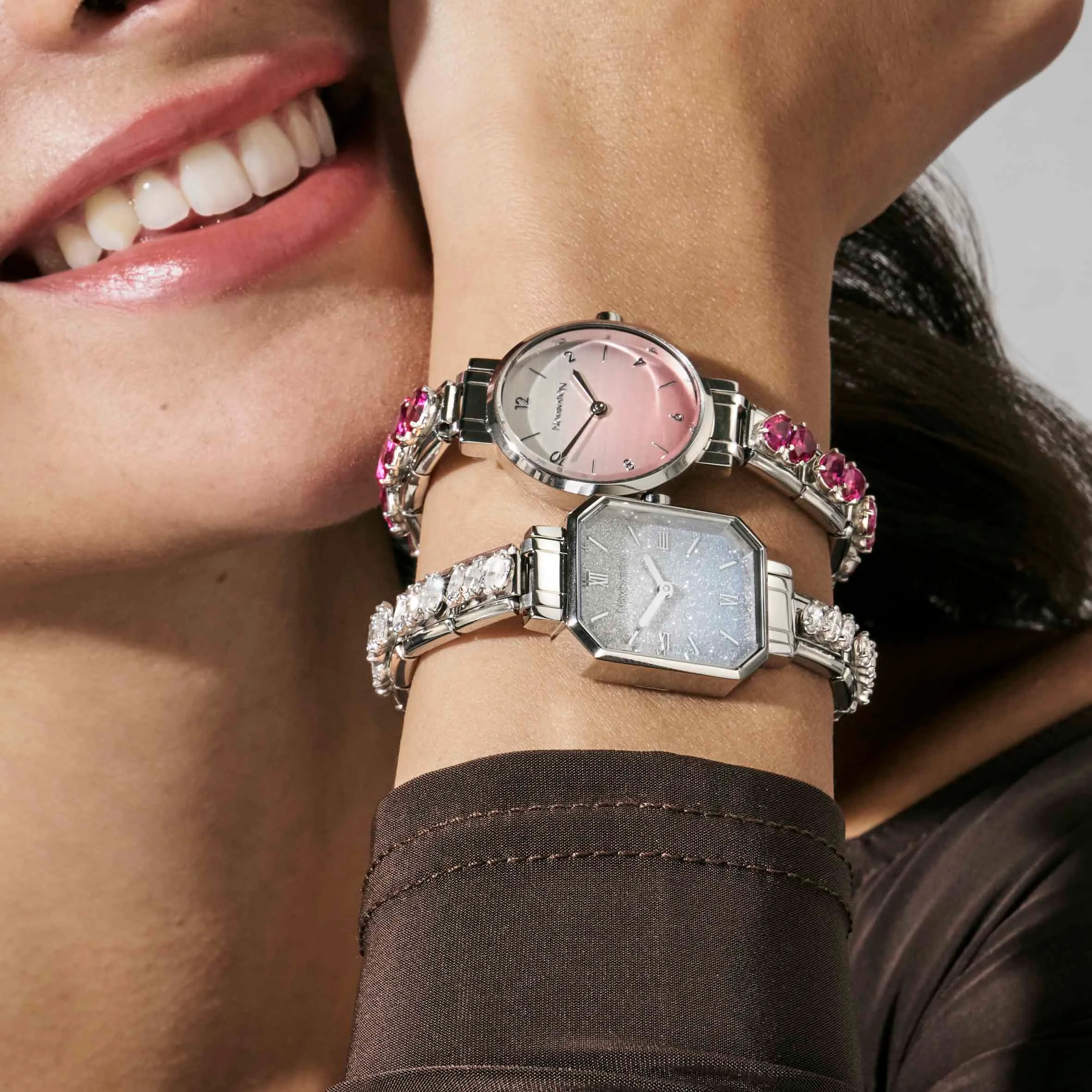 Time oval watch, White Mother of Pearl - Nomination Qatar Time oval watch, White Mother of Pearl - Image 5